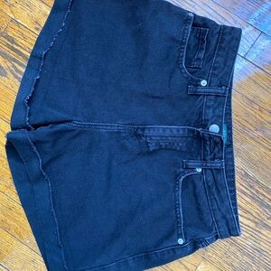 Wild Fable Black Jean Shorts Raw Hem